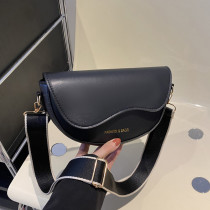 Simplicity Letter Print Metal Accessories Decoration Asymmetrical Bags