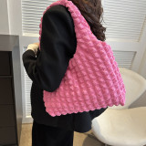 Casual Simplicity Plaid Solid Fold Contrast Bags