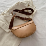 Simplicity Letter Print Metal Accessories Decoration Asymmetrical Bags