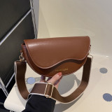 Simplicity Letter Print Metal Accessories Decoration Asymmetrical Bags