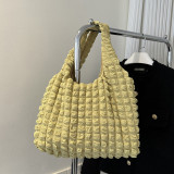 Casual Simplicity Plaid Solid Fold Contrast Bags