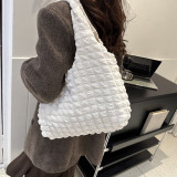 Casual Simplicity Plaid Solid Fold Contrast Bags