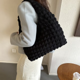 Casual Simplicity Plaid Solid Fold Contrast Bags