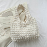 Casual Simplicity Plaid Solid Fold Contrast Bags