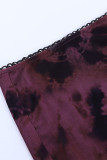 Sexy Vintage Gradient Geometric Tie-dye Regular High Waist Type A Patchwork Bottoms