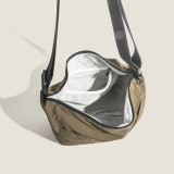Casual Simplicity Solid Fold Zipper Bags