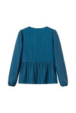 Casual Vintage Striped Frenulum O Neck Tops
