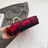 Vintage Elegant Flowers Pearl Fold Bags