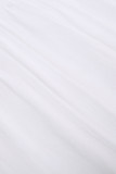 Elegant Solid Patchwork Fold Loose High Waist Type A Solid Color Bottoms