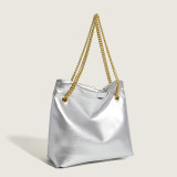 Casual Simplicity Solid Chains Bags