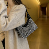 Casual Street Solid Rhinestone Bags