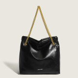 Casual Simplicity Solid Chains Bags