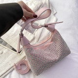Casual Street Solid Rhinestone Bags