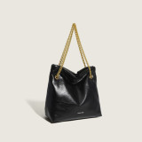 Casual Simplicity Solid Chains Bags