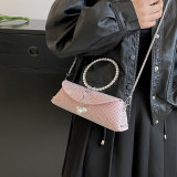 Elegant Formal Solid Chains Pearl Rhinestone Bags