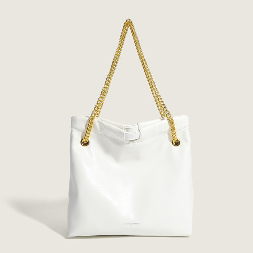 Casual Simplicity Solid Chains Bags