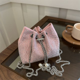 Celebrities Elegant Solid Pearl Rhinestone Bags