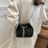 Celebrities Elegant Solid Pearl Rhinestone Bags