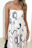 Sexy Geometric Print Backless Sling Dresses