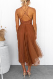 Sexy Solid Mesh Princess Dresses