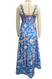 Vintage Elegant Floral Ripple Patchwork Printed Dresses