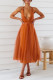 Sexy Formal Solid Frenulum Backless Mesh V Neck Evening Dresses
