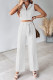Casual Daily Solid Frenulum Turndown Collar Sleeveless Two Pieces