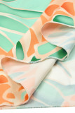 Elegant Floral Fold V Neck A Line Dresses