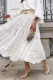 Elegant Solid Lace Mesh Loose High Waist Type A Solid Color Bottoms