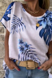 Casual Floral O Neck T-Shirts