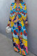 Casual Geometric Not Positioning Printed Buttons Turndown Collar Long Sleeve Two Pieces