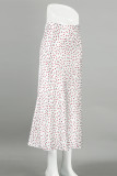 Celebrities Print Flowers Zipper High Waist Type A Full Print Bottoms