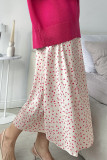Celebrities Print Flowers Zipper High Waist Type A Full Print Bottoms
