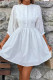 Daily Simplicity Solid Hook Flower O Neck A Line Dresses