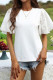 Casual Daily Solid Color Hollow Out O Neck T-Shirts