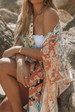Vacation Geometric Print Patchwork Swimwears Cover Up