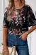Daily Floral Print O Neck Tops