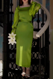 Celebrities Prom Solid Color Zipper Square Neck Princess Dresses