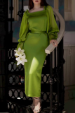 Celebrities Prom Solid Color Zipper Square Neck Princess Dresses
