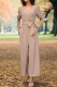 Casual Daily Solid Color Pocket Lace Up V Neck Loose Jumpsuits