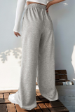 Casual Daily Solid Color Irregular Loose High Waist Wide Leg Solid Color Bottoms