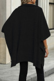 Casual Solid Color Zipper Turndown Collar Tops