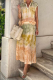 Casual Street Tie Dye Print Contrast V Neck Sleeveless Two Pieces