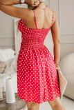 Sexy Vacation Polka Dot V Neck Sling Dresses