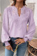 Daily Elegant Solid Color Lace V Neck Tops