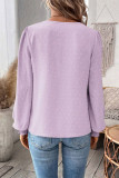 Daily Elegant Solid Color Lace V Neck Tops