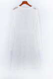 Sexy Solid Hollowed Out V Neck Dresses