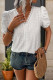 Casual Solid Color Jacquard Lace Hollow Out V Neck Tops