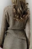 Casual Solid Color Hollow Out Distressed Buttons Turndown Collar Tops
