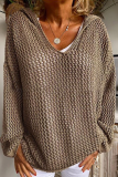 Casual Daily Solid Color Hollow Out Hooded Tops